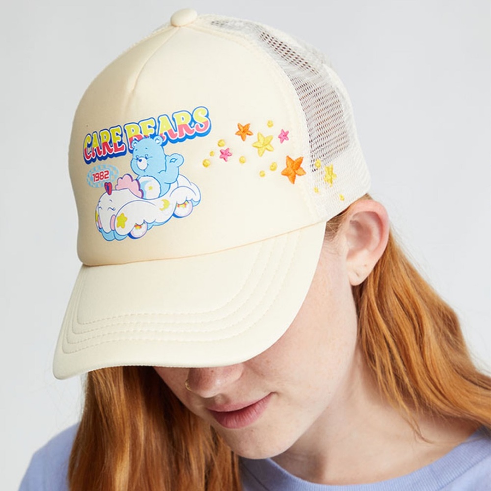 Retro 1982 Care Bears Trucker Hat Women's Cream